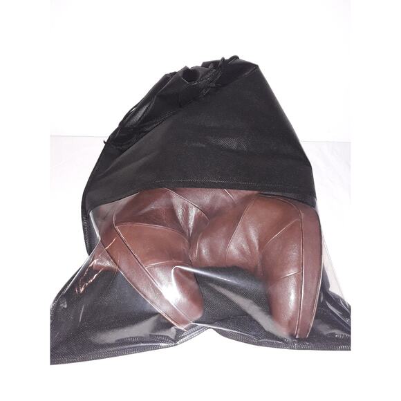 Just Cavalli Sz 39 Brown Tiered Genuine Leather Boots / Booties - Picture 9 of 9